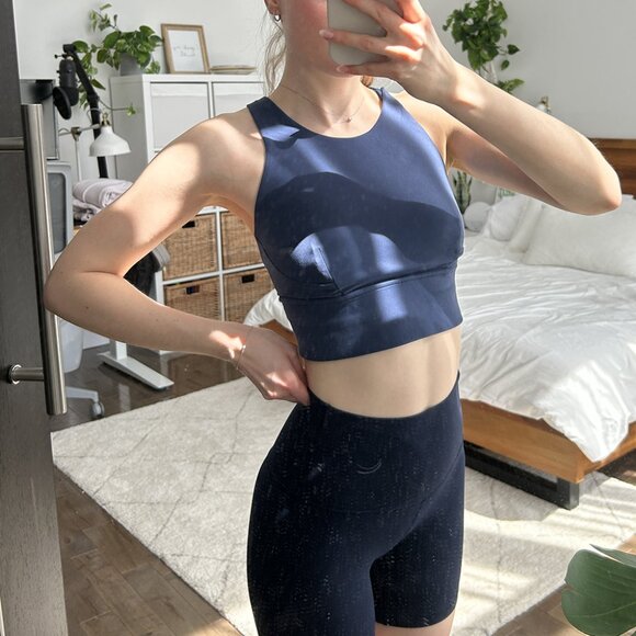 Wunder Train Longline Bra Medium Support C/D in True Navy 4 - Picture 4 of 7